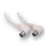 Cable-Tex Coaxial Aerial Cable Right Angle Plug to Socket White 0.5m