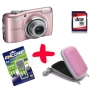 eHome Bundle: Nikon L23 Pink Digital Camera +4GB +Pink Case +4pcs NiMh Batteries & Charger (Nikon Coolpix 10MP 5x Optical Zoom 2.7" LCD)