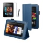 Blue Executive Multi Function Standby Case for the New Kindle Fire HD 7" Tablet 16GB or 32GB (Oct. 25 2012 Release) with Built-in Magnet for Sleep / W