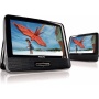 Philips PD9012/37 9-Inch LCD Dual Screen Portable DVD Player, Black