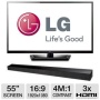 Lg LG 55-Inch LED LCD TV - 55LM4700 Cinema 3D TV with Sound Bar and 4 Pairs of 3D Glasses