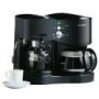 Mr. Coffee ECM21 4-Shot Espresso Machine and 8-Cup Coffeemaker Combo, Black