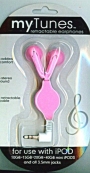 myTunes Retractable Earphones PINK