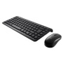 Perixx PERIDUO-707B PLUS UK, Wireless Mini Keyboard and Mouse Set - Piano Black - 320x141x25mm Dimension - 2.4G - Up to 10 Meters Operating Range - Na