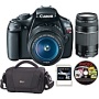 Canon EOS Rebel T3 12.2MP DSLR Camera with 2 Lenses, Bag, 8GB Card and Photo Suite Software