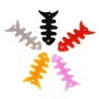 5x Cute Silicone Fish Bone Headphone Earphone Cord Cable Winder Wrap Tidy