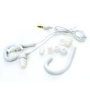 SwimBuds 100% waterproof headphones DESIGNED FOR FLIP TURNS! (extra-short cord length, white)