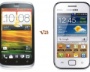 HTC Desire V and Samsung Galaxy Ace Duos S6802
