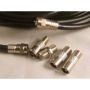 10m black universal satellite & aerial cable kit with satellite & coax adaptors