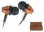 PYLE PIEHWD80LT Woodbud Real Wood In-Ear Earbud Stereo Headphones (Light Wood)