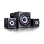 2.1 Channel Wooden Speaker Home Hifi System Compatible with Any 3.5mm Audio Line-in Device Desktop Laptop Mobile Phones MP3 Players iPhone 3GS 4 4S iP