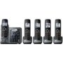 Panasonic TG764X Series Link-to-cell Bluetooth Cellular Convergence Solution with 5 handsets