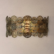 John Lewis Onella Disc Wall Light, Antique Brass