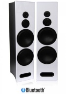 Limitless Creations RADIANT4 Dual 8&quot; 3-way Bluetooth Floor-Standing Speakers w/Line-In, Mic-Inputs, &amp; 3.5mm Aux-In
