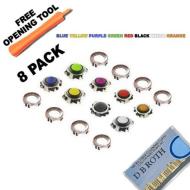 Blackberry Trackball Colored/ Joystick / Navigate / Pearl / Ring Repair Replacement Fix Fixing for Rim (X8) for Blackberry Pearl 8100 8130 Curve (8pk)