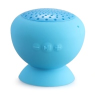 Mini Bluetooth Wireless Speaker Waterproof Hands Free Silicone Suction Sky Blue