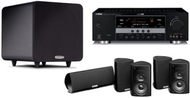 HTS-9405 5.1-Channel Home Theater System with Yamaha RX-V463 Receiver (Black)