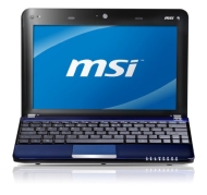 MSI Wind U135 10 inch Netbook (Atom N450 1.66GHz, 1GB, 160GB, WLAN, Webcam, 6 Cell Battery, Win 7 Starter) - Black