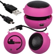 Shop4 Pink Portable Mini Twist Speaker Pod for Apple iPod Classic Nano Shuffle Touch