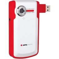 Agfaphoto Digital Video Camera - Waterproof with case, VGA, 8x Digital Zoom - Red