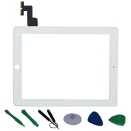 WHITE REPLACEMENT DIGITIZER TOUCH SCREEN FRONT GLASS FOR iPAD 2 WiFi 3G + TOOLS