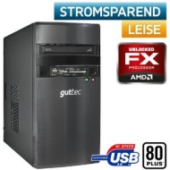 6 KERNE | USB 3.0, STROM SPAR Office / Multimedia COMPUTER Eco-Tec PC 80PLUS, Super Silent BeQuiet 300W Netzteil mit 80Plus Zertifizierung , AMD Bulld