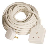 Masterplug Indoor Power BOG10-MS 1-Gang 13 amp Socket with 10 m Extension Lead (White)