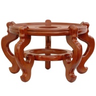 Oriental Furniture Elegant Unique Distinctive, 6-Inch Modern Design Chinese Rosewood Display Stand Base, 14 Sizes, 3-Inch to 9.5-Inch