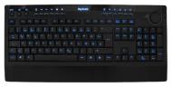 Keysonic KSK-8001UEL Full Sized Multimedia Keyboard with Illuminated Letters - Black