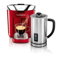 Tchibo Kaffeekapselmaschine Cafissimo DUO mit Milchaufschäumer, Hot Red