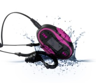 Diver (TM) Waterproof MP3 Player with LCD Display. 4 GB. Kit Includes Waterproof Earphones. NEW. (Pink)
