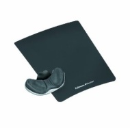 Fellowes Gliding Palm Support with Microban Protection - 0.8&quot; x 9&quot; x 11&quot; - Graphite - Memory Foam 9180101