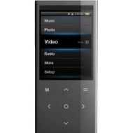 Coby 16 GB 2.4-Inch Touchpad Video MP3 Player with FM, Stereo Speakers and Camera (Black)