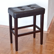 Finley Home Palazzo 26 Inch Saddle Counter Stool - Brown, Brown, Wood