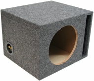 ASC Dual 12&quot; Subwoofer 1&quot; MDF Sealed Universal Fit Rearfire Sub Box Speaker Enclosure