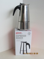 Home Basics Espresso Maker - Stainless Steel - 6 Cup