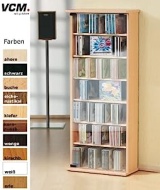 VCM 25205 VCM CD/DVD-Turm &quot;Vetro&quot; für 150 CDs, kiefer