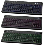 Zippy Full Size Ergonomic Design Multimedia USB Backlit LED Lighted Slim &amp; Innovative Keyboard w/Multi Colored LED&#039;s - Gentle, Crisp &amp; Clear Light Ill