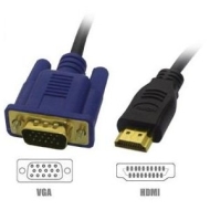 High Grade - VGA / SVGA to HDMI Cable - Gold Plated - AAA Products - 12 Month Warranty