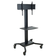 SR560M Mobile Cart for 32 to 60 inch Flat Panel Televisions and Monitors - Includes: Universal Monitor Mounting Plate (Metal Shelf)