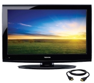 Toshiba 32&quot; Diag LCD HD TV with Dynalight &amp; 6&#039;ft. HDMI Cable