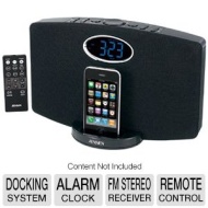 Jensen iPod and iPhone and MP3 Player Docking Music System with Alarm Clock