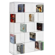 SORA Acrylic CD Rack with transparent back-panel