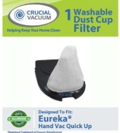 Eureka Vacuum Quick Up Washable &amp; Reusable Filter; Compare to Eureka Vacuum Part # 39657
