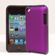 4G Touch Part Purple Hybrid &amp; Part Black Silicone + Screen Protector Kit for Apple iPod Touch 4 4th Generation - 8GB 32GB 64GB