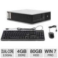 HP Compaq dc5800 Desktop PC - Intel Pentium Dual-Core E5200 2.5GHz, 4GB DDR2, 80GB HDD, DVD-ROM, Windows 7 Professional 64-bit, Mouse &amp; Keyboard (RB-H