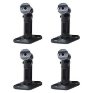 VideoSecu 4 Black Universal Satellite Speaker Mounts / Brackets for Walls and Ceilings 1VE (Black, 4 Pack)