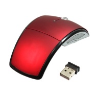 2.4G Digital Wireless Optical Foldable Folding Mouse Mice Red New