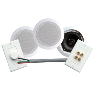 Pyle Home PHSKIT5 200-Watt 5.25-Inch Dual In-Ceiling Speaker /Volume Control/Speaker Wall Plate/Wiring Combo Speaker System (Pair)