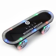 PowerLead Pspe PSP009 Scooter Bluetooth 3.0 Wireless Speaker with Led Light MP3 Player Portable Speakers Skateboard Stereo Speakers Support TF Card Ha